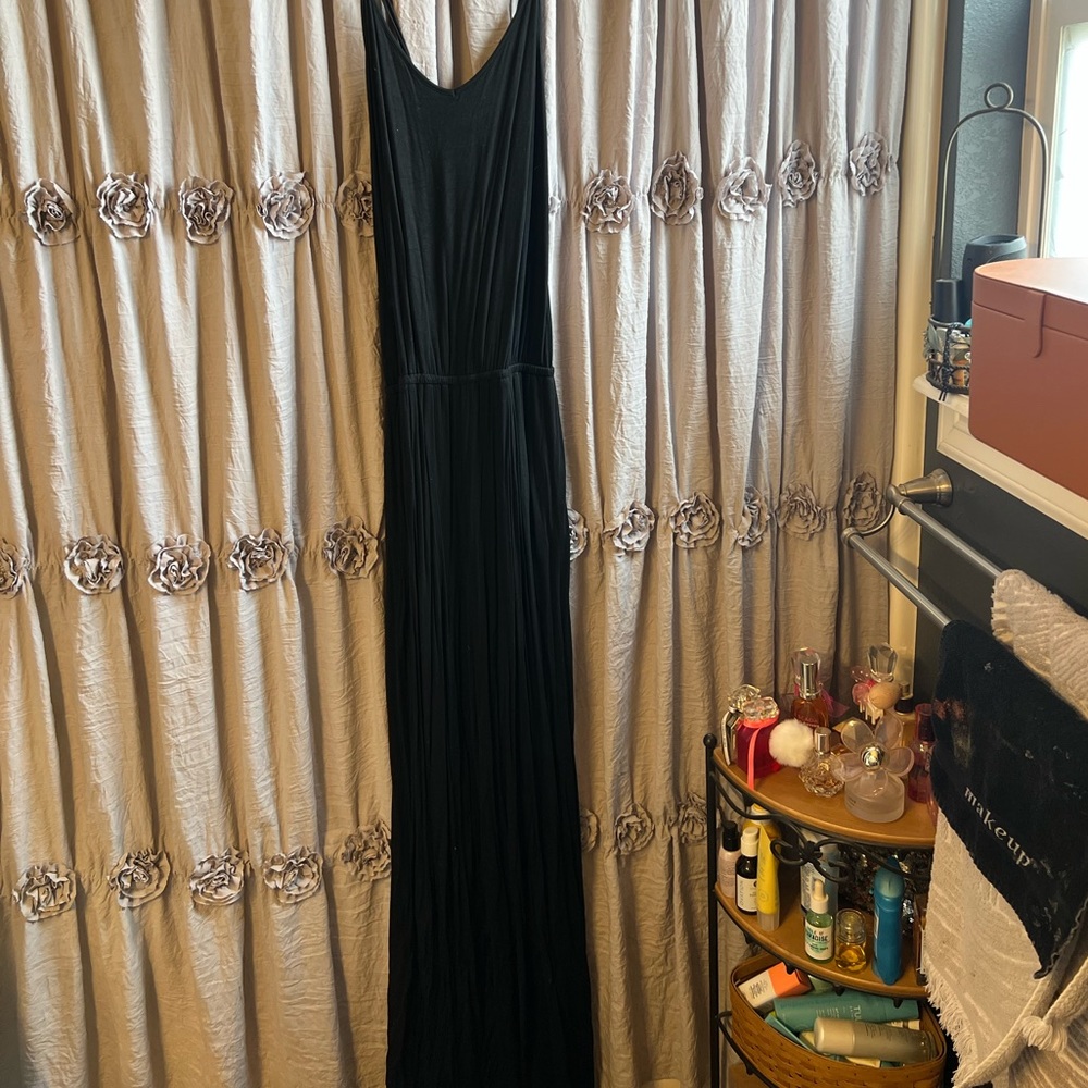 Black spaghetti strap jumpsuit